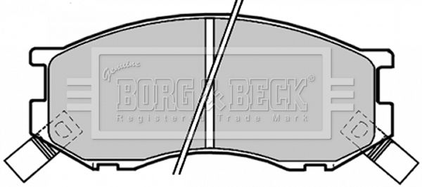 BORG & BECK stabdžių trinkelių rinkinys, diskinis stabdys BBP1190